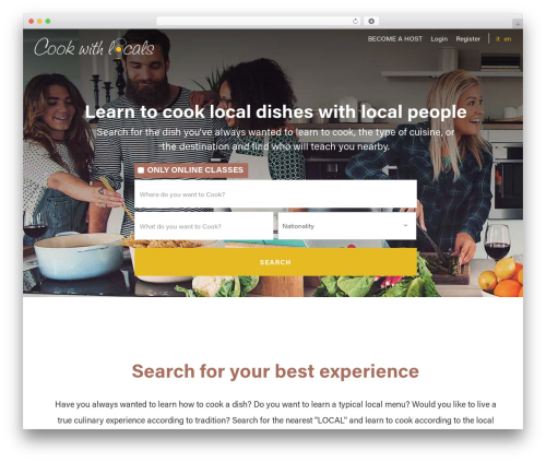 WordPress theme Egomedia theme - cookwithlocals.com