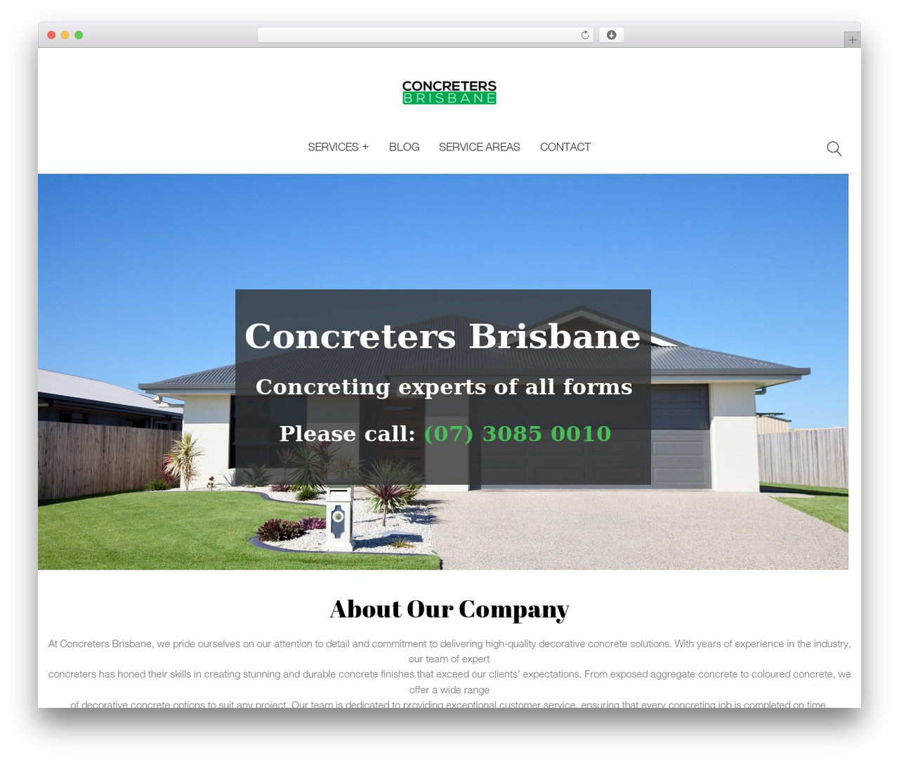 WordPress theme Piko Construct - concretersbrisbane.com