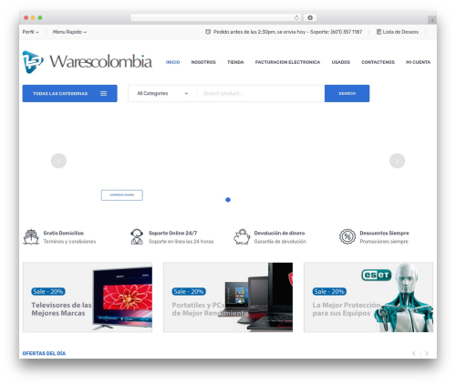 Digitech WordPress theme - warescolombia.com