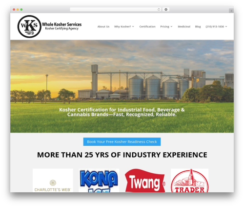 Divi WordPress theme - wholekosher.com