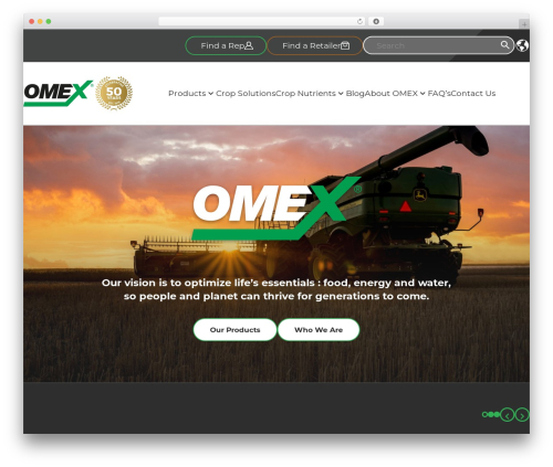 Exemplar WordPress theme - omexcanada.com