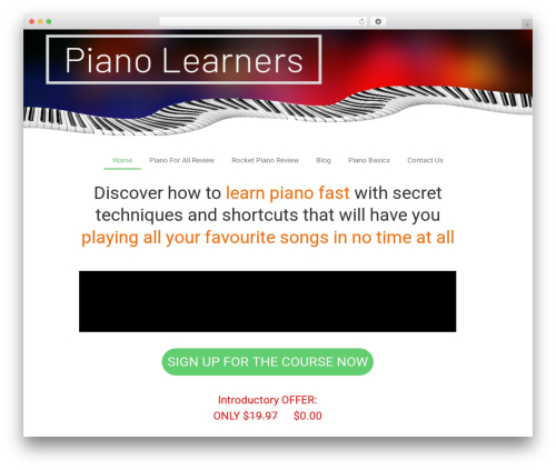 Form WordPress plugin - pianolearners.com