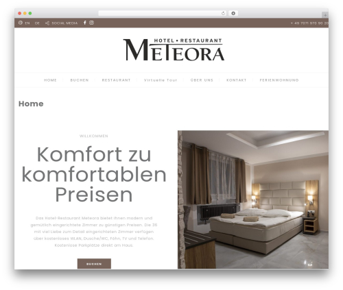 HotelBooking best hotel WordPress theme - hotel-meteora.de