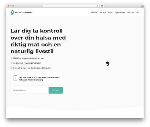 Dist WordPress plugin - halsasomlivsstil.com