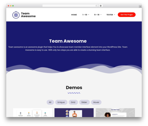 Nonthing premium WordPress theme - team.themesawesome.com