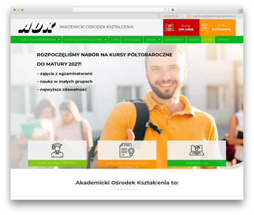 AOK theme WordPress - aok-kursymaturalne.pl