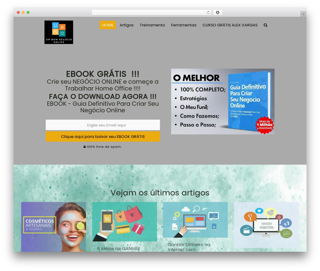 Avenger WordPress theme - umbomnegocioonline.com