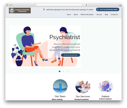 Best WordPress theme DoctorGenius Framework - floridapsychiatricassociates.com