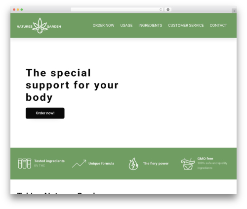 bootScore theme WordPress - naturesgardencbd.com