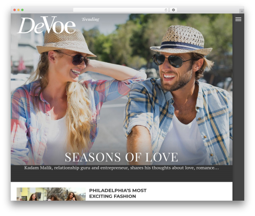 DeVoe premium WordPress theme - voyagephilly.com