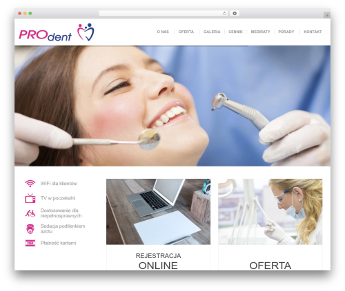 ProDent theme WordPress - prodent.wroclaw.pl