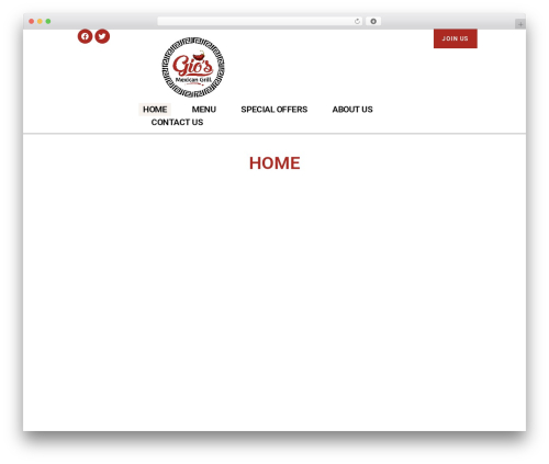 Theme WordPress Stellar Theme - giosmexicangrill.com