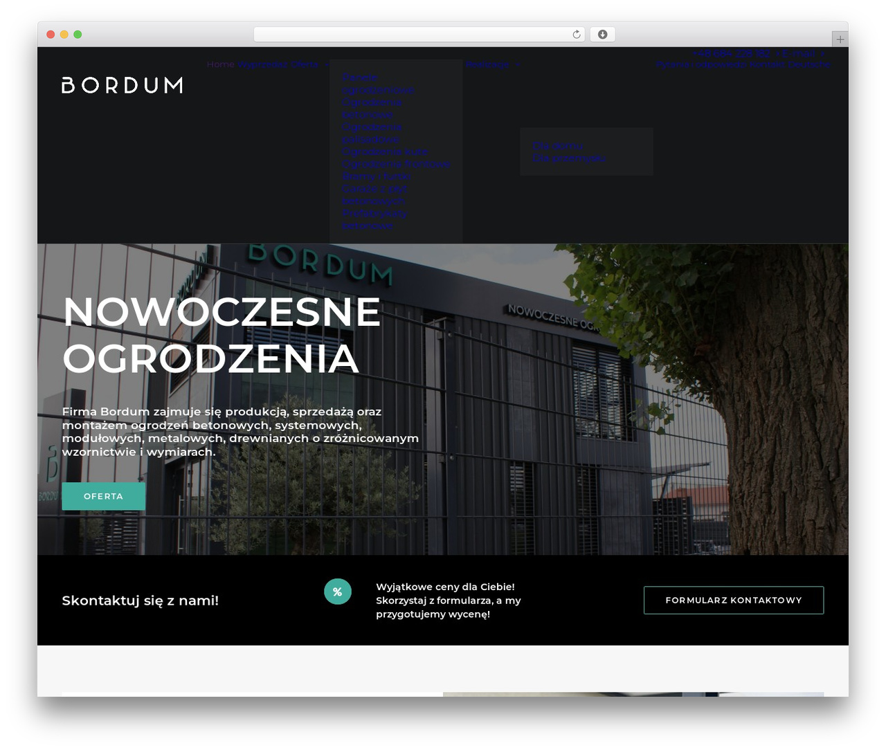 Uncode WordPress website theme - nowoczesneogrodzenia.com