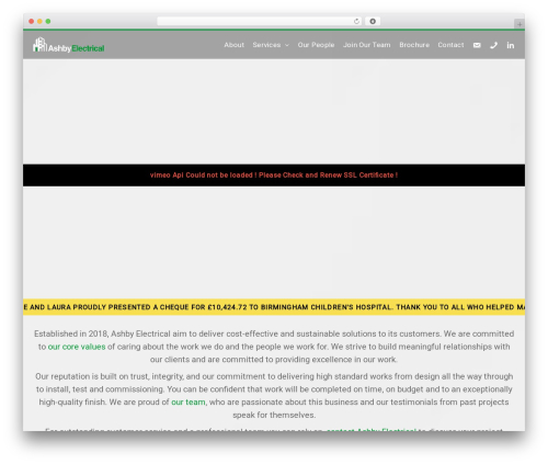 WordPress theme Electrical - ashbyelectrical.co.uk