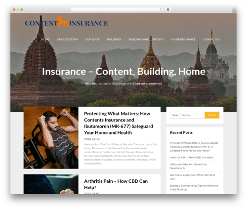 Adaptable Notes WordPress page theme - contentsinsurance.company