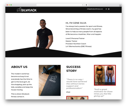 Divi theme WordPress - silvabackfitness.com