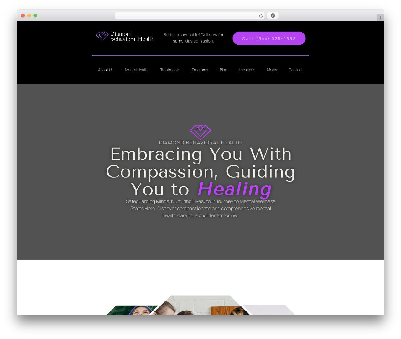 Hello Elementor WordPress theme - diamondbehavioralhealth.com