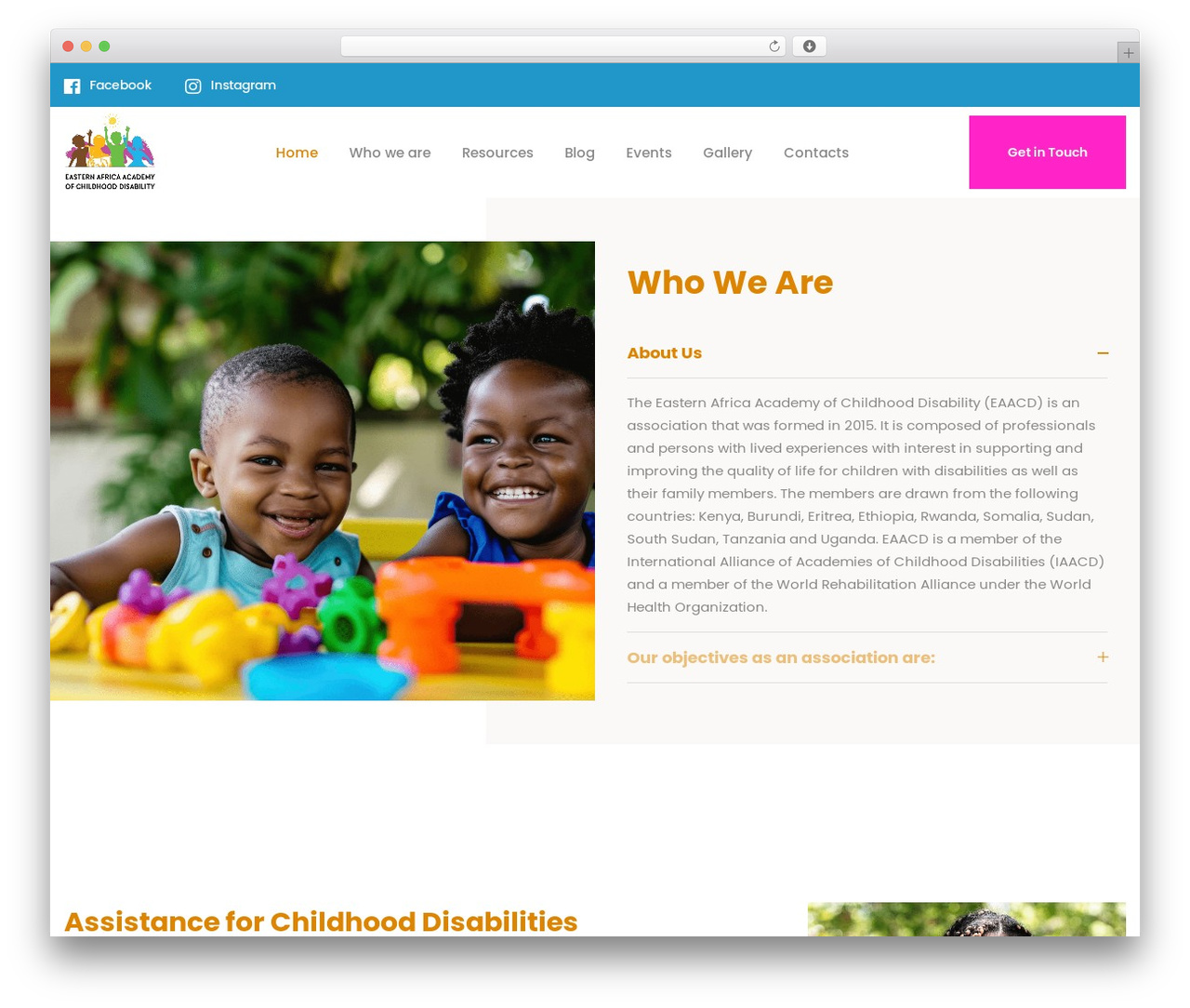Theme WordPress Curantis - eaacdafrica.org