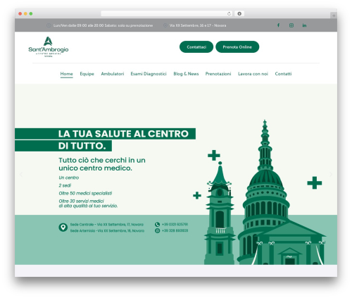 WordPress theme Medeus - centromedicosantambrogio.com