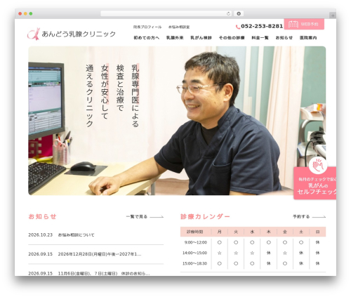 あんどう乳腺クリニック WordPress theme design - ando-nyuusen.com