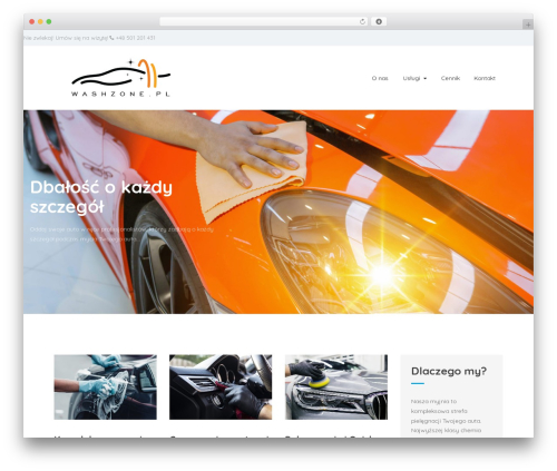 Autowash WordPress website theme - washzone.pl