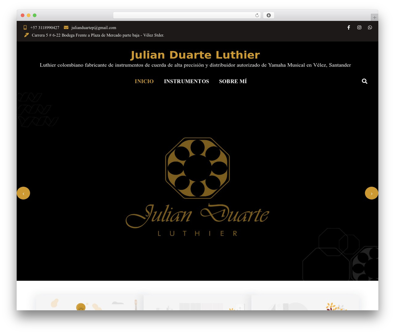Construction Light theme WordPress - julianduarteluthier.com