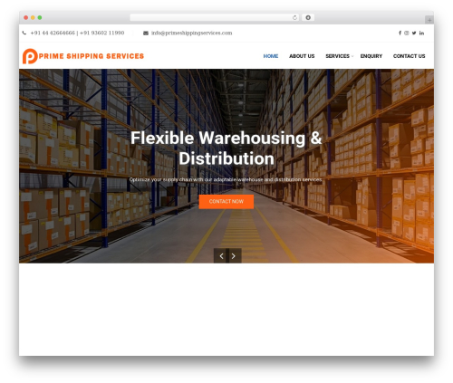 logistics WP theme - primeshippingservices.com