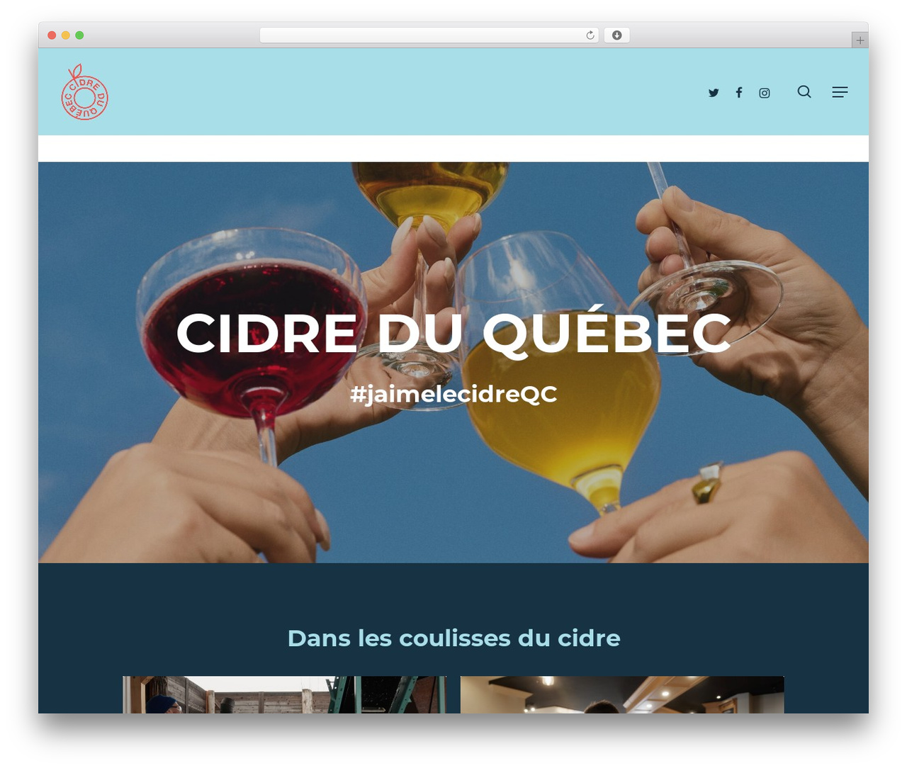 PCQ20 WordPress theme - cidreduquebec.com