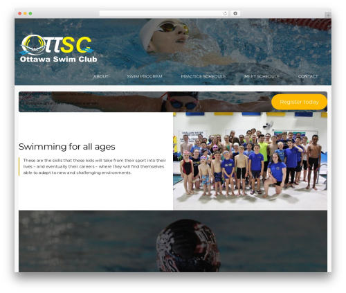 Splash best WordPress theme - ottawaswimclub.ca
