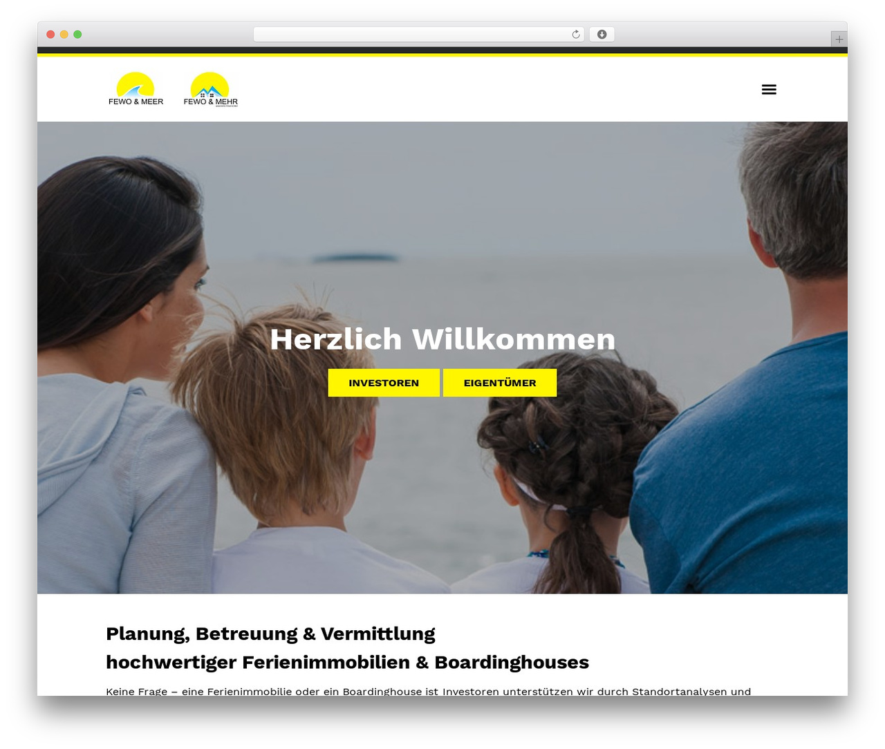 upWordPress WordPress website theme - fewoundmeer.de