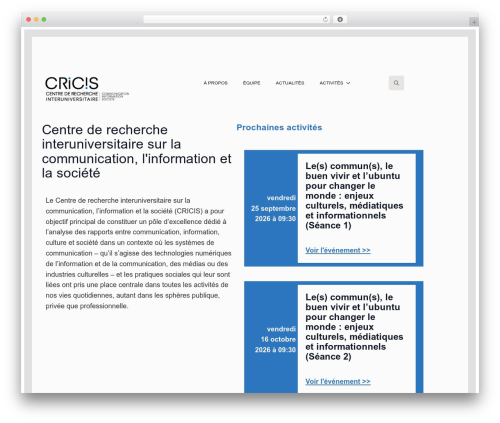 Breakdance WordPress plugin - cricis.uqam.ca