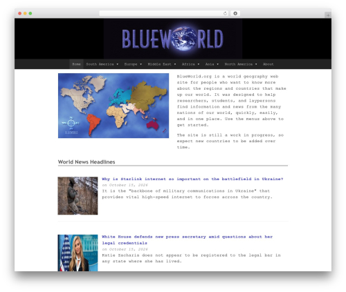 WordPress theme Blueworld - blueworld.org