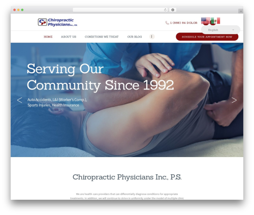 WordPress theme Saveo - chiropracticphysicians.com
