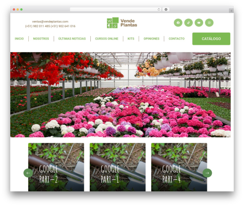WordPress theme Agrikole - vendeplantas.com