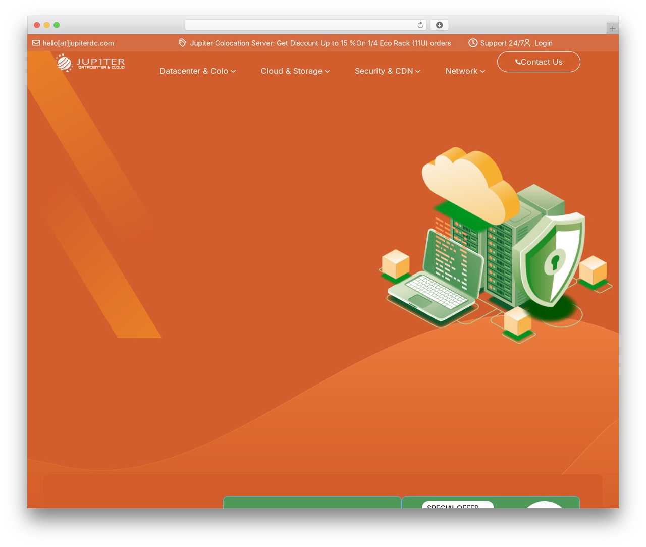 WordPress website theme Hostie - jupiterdc.com