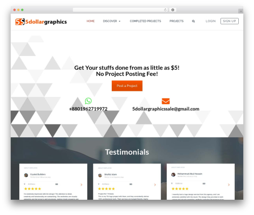 WordPress theme FreelanceEngine - 5dollargraphics.com