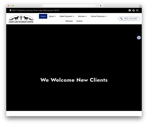 WordPress theme Parent Theme - clearylakevets.com