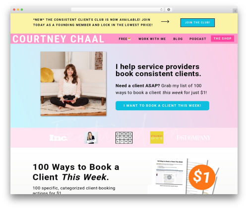 WordPress theme Showit - courtneychaal.com