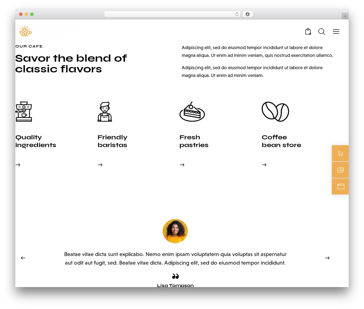 Aromatica WordPress ecommerce theme - aromatica.axiomthemes.com