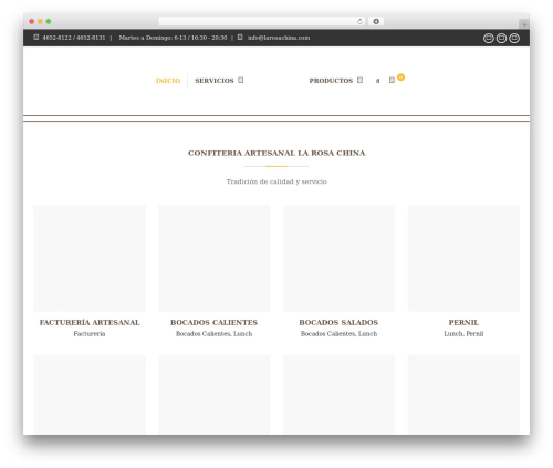 Bakery top WordPress theme - larosachina.com