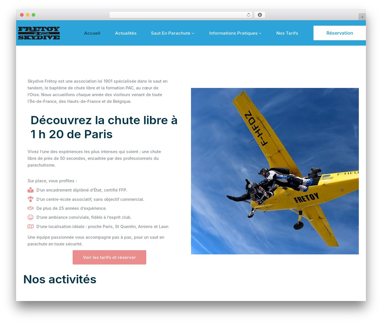 Skyflay Child WP theme - skydivefretoy.com