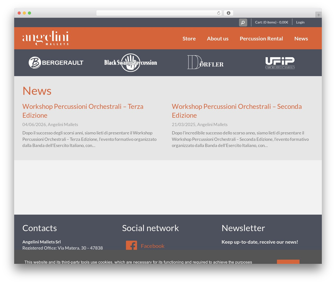Mallets 2020 theme WordPress - angelinimallets.com