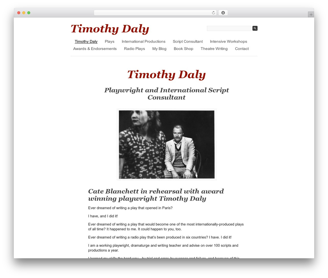 Theme WordPress Tim Daly - timothydalywriter.com Theme WordPress Tim Daly - timothydalywriter.com
