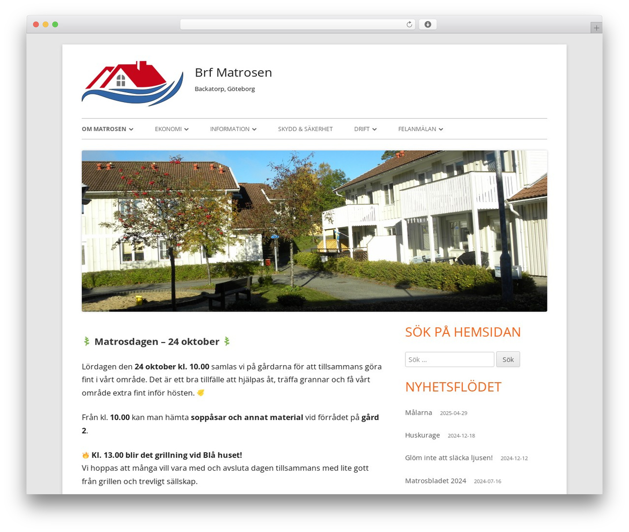 Tiny Framework theme WordPress - matrosen.se
