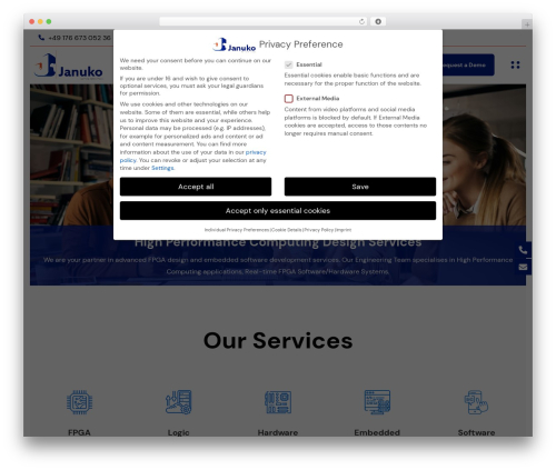 Waretech premium WordPress theme - januko.com
