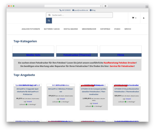 B2b market WordPress plugin - www.nordfoto.de