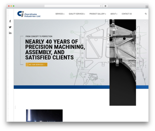 WordPress theme Coordinate Industries - coordinate-industries.com