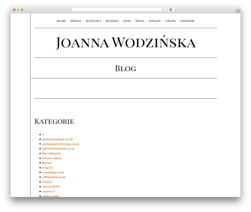 WordPress theme Danni - joannawodzinska.pl