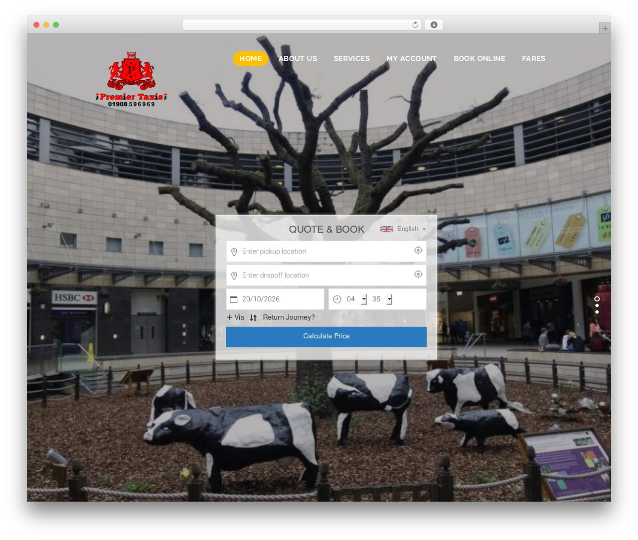 WordPress theme GetCab - miltonkeynes.cab