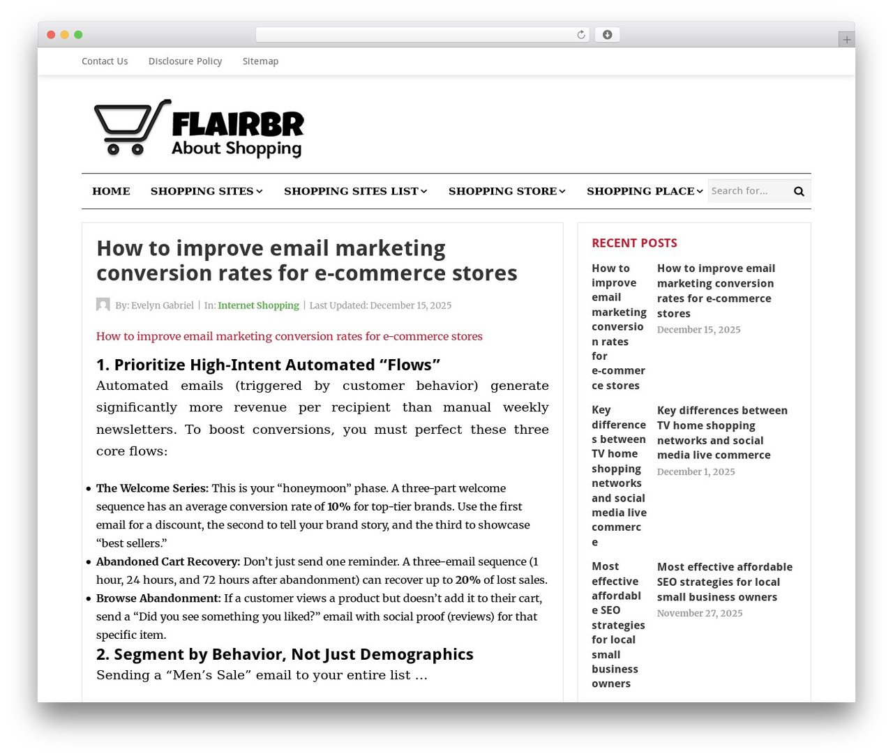 Beginner WordPress theme - flairbr.com